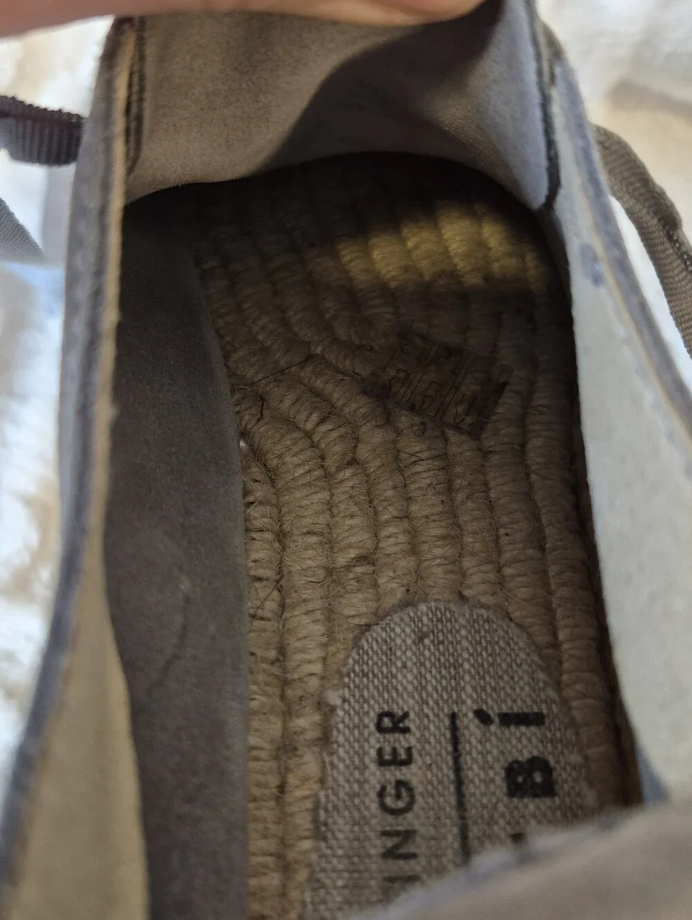 Manebi Hampton Double Sole Platform Espadrille Sneakers Grey Suede Size 8.5